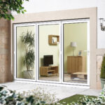 ALU SLIDING DOOR SET WHITE LH