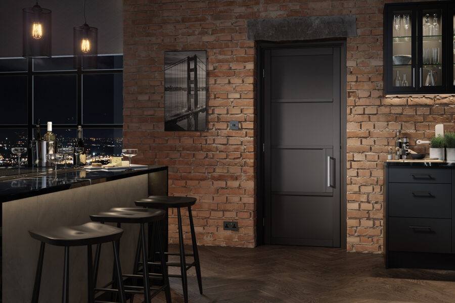 BLACK CHELSEA 4L SOLID INTERNAL DOOR