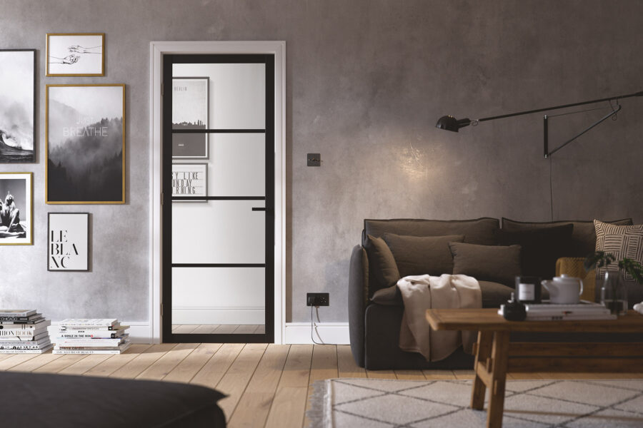 BLACK SOHO GLAZED INTERNAL DOOR