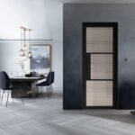 BLACK TRIBECA 3L REEDED GLASS INTERNAL DOOR