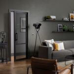 BLACK TRIBECA 3L TINTED GLASS INTERNAL DOOR