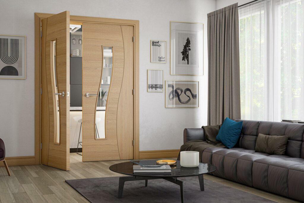 Cadiz glazed interior oak door