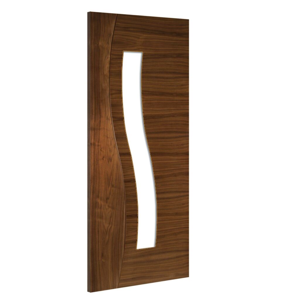 Cadiz glazed interior walnut door
