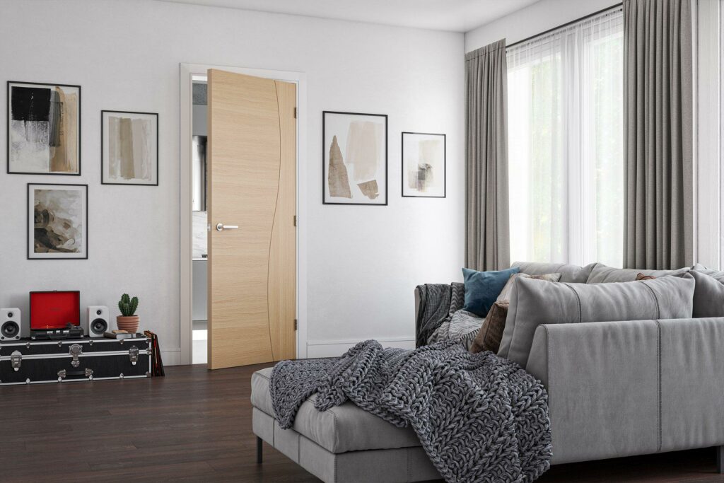 Cadiz interior oak fire door