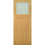 Cambridge glazed interior oak door
