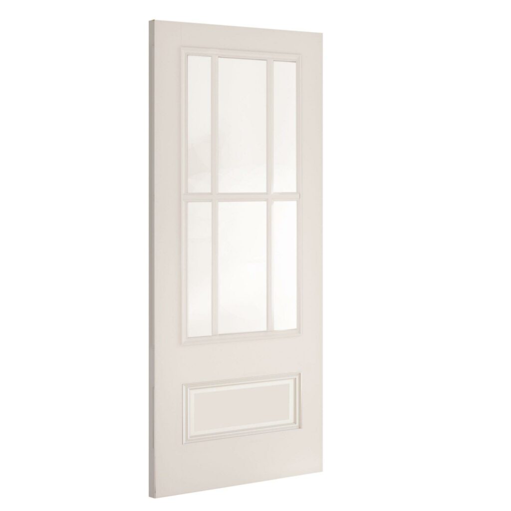 Canterbury glazed interior white primed door