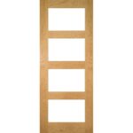 Coventry clear glazed unfinished interior oak door