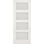 Coventry clear glazed interior white primed door