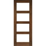 Coventry clear glazed interior walnut door