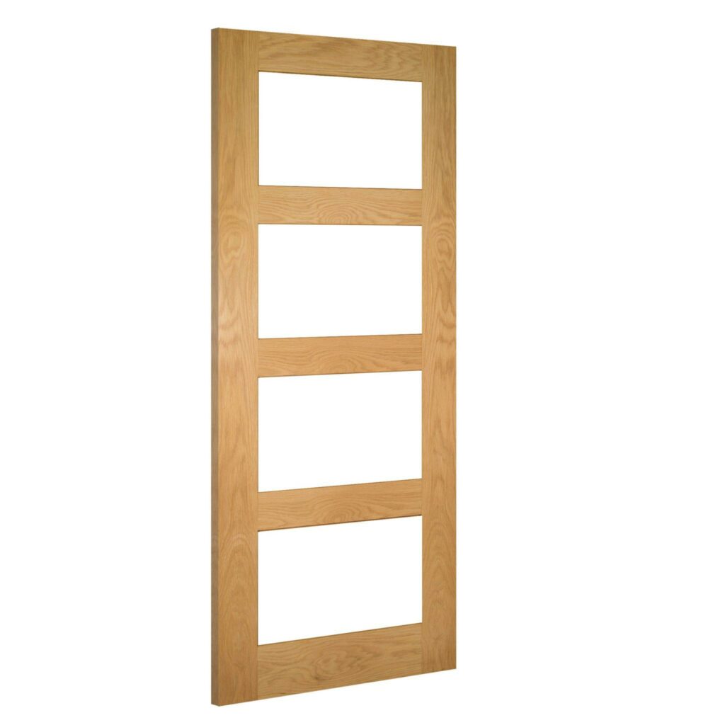 Coventry clear glazed prefinished interior oak door