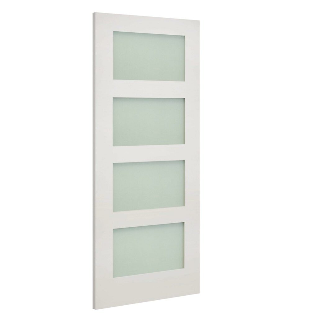 Coventry obscure glazed interior white primed door