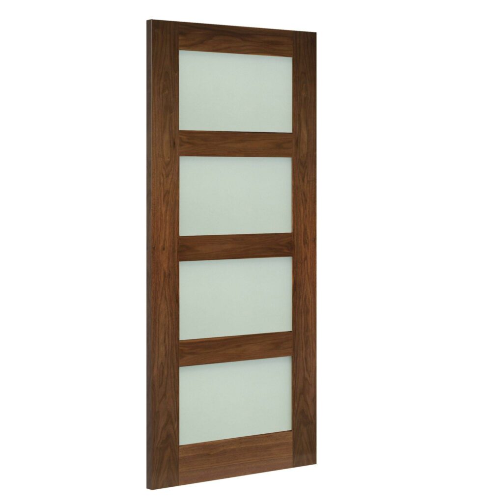 Coventry obscure glazed interior walnut door