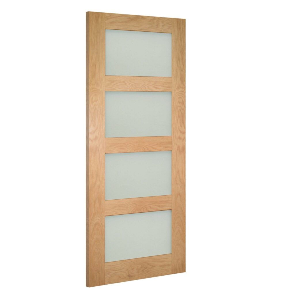 Coventry obscure glazed unfinished interior oak door