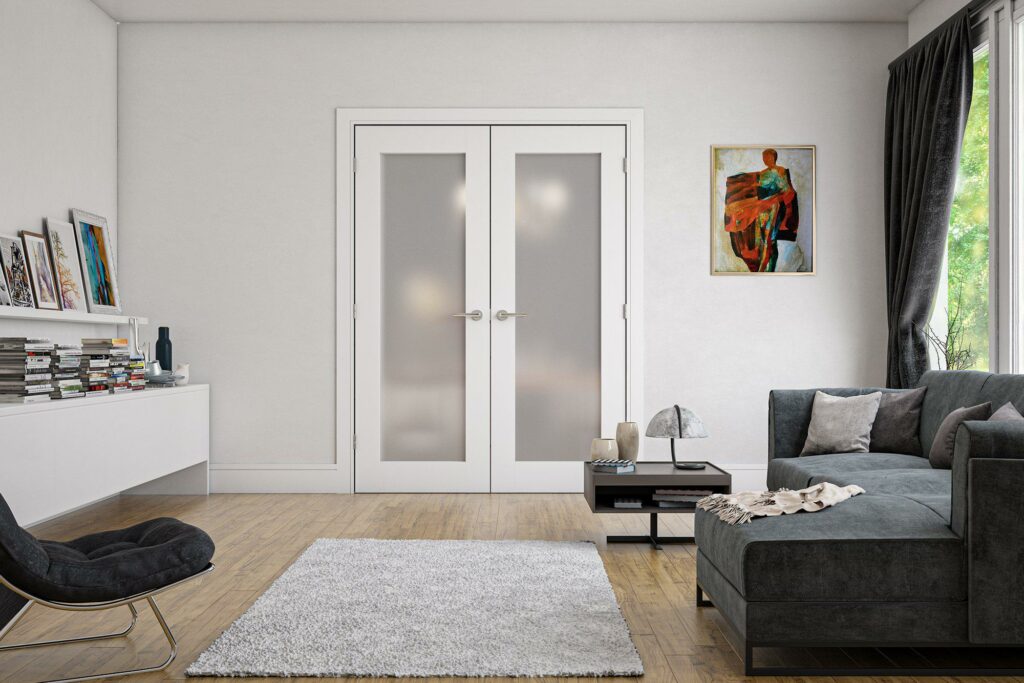 Denver obscure glazed interior white primed door