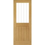 Ely unfinished 1L glazed interior oak door