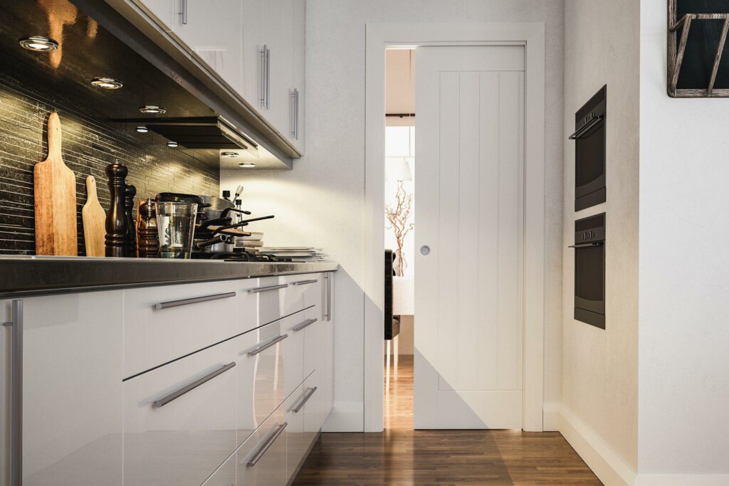 Ely interior white primed fire door