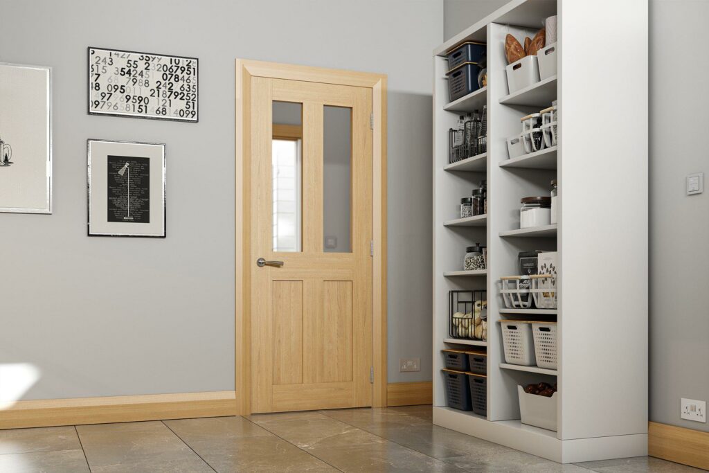Eton glazed interior oak door