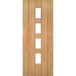 Galway glazed interior oak fire door