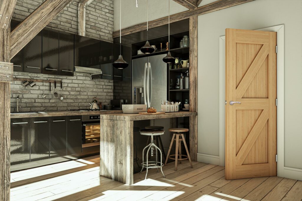 Galway Ledge & Brace interior oak door