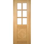 Kensington glazed interior oak door