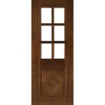 Kensington glazed interior walnut door
