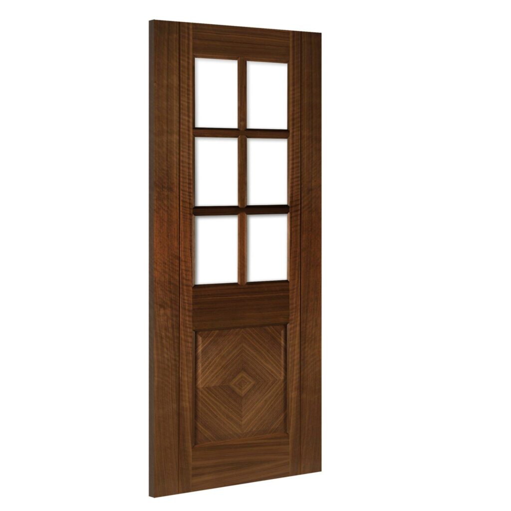 Kensington glazed interior walnut door