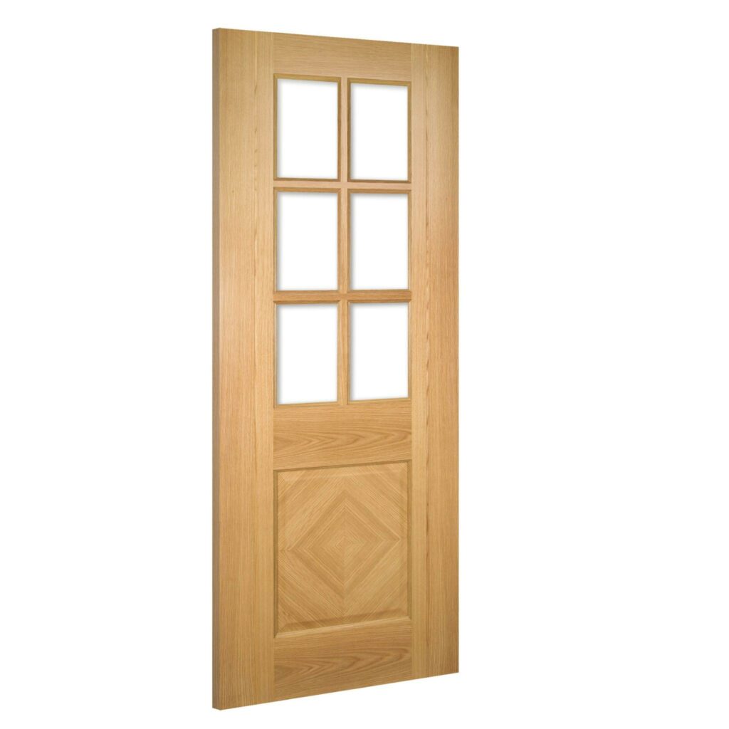 Kensington glazed interior oak door