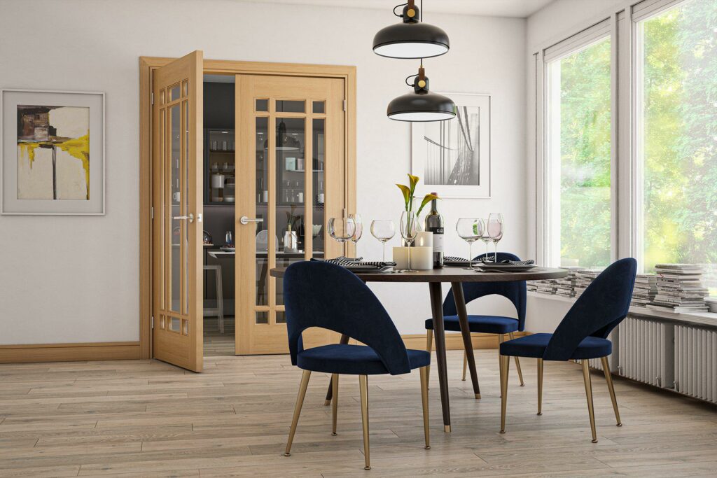 Kerry glazed interior oak door