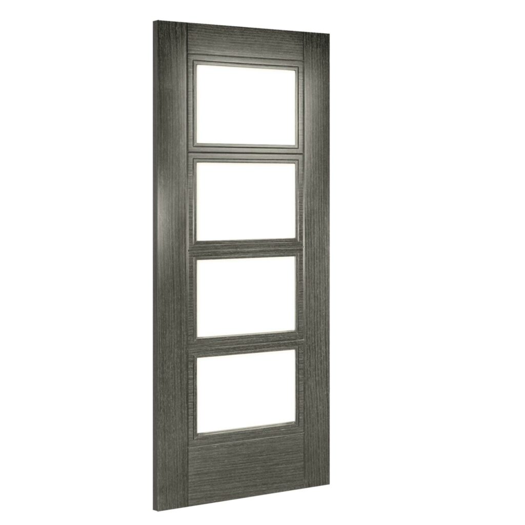 Montreal glazed interior Dark grey ash fire door