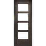 Montreal glazed interior Dark grey ash door