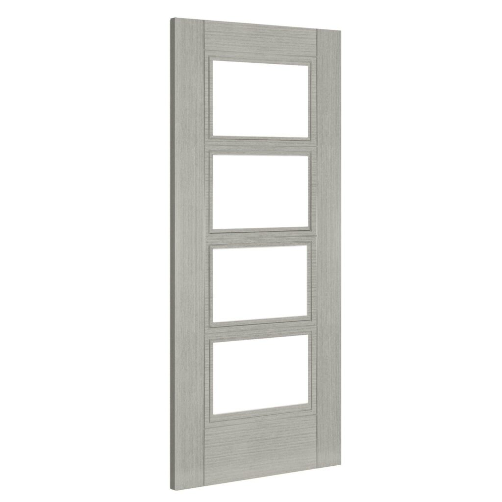 Montreal glazed interior light grey ash fire door
