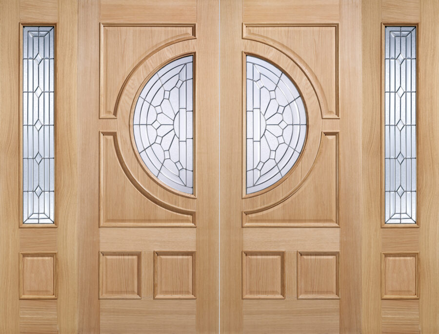EMPRESS OAK IG ZINC ENTRANCE DOOR