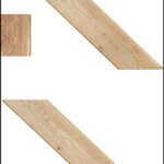 SOLID OAK BRACING(2)LOCK BLOCK(1) FOR LEDGED DOORS