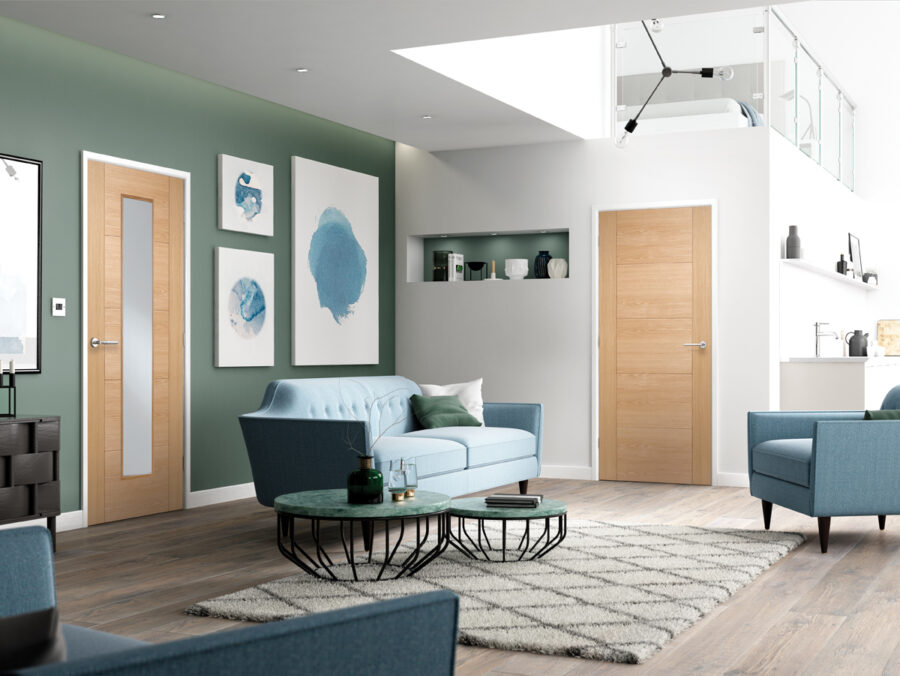 OAK VANCOUVER LONG LIGHT FIREDOOR