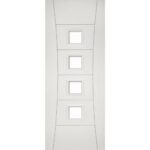Pamplona glazed interior white primed fire door