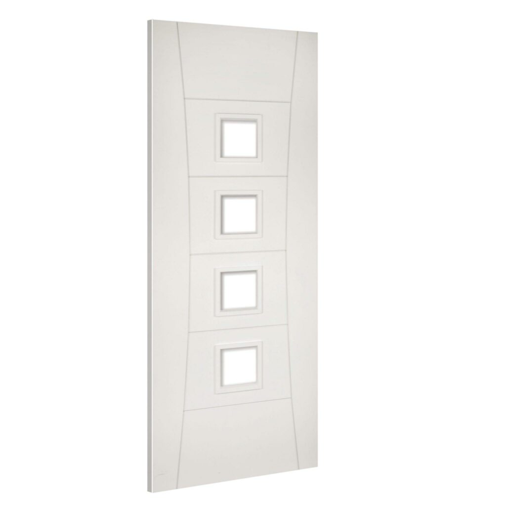 Pamplona glazed interior white primed fire door