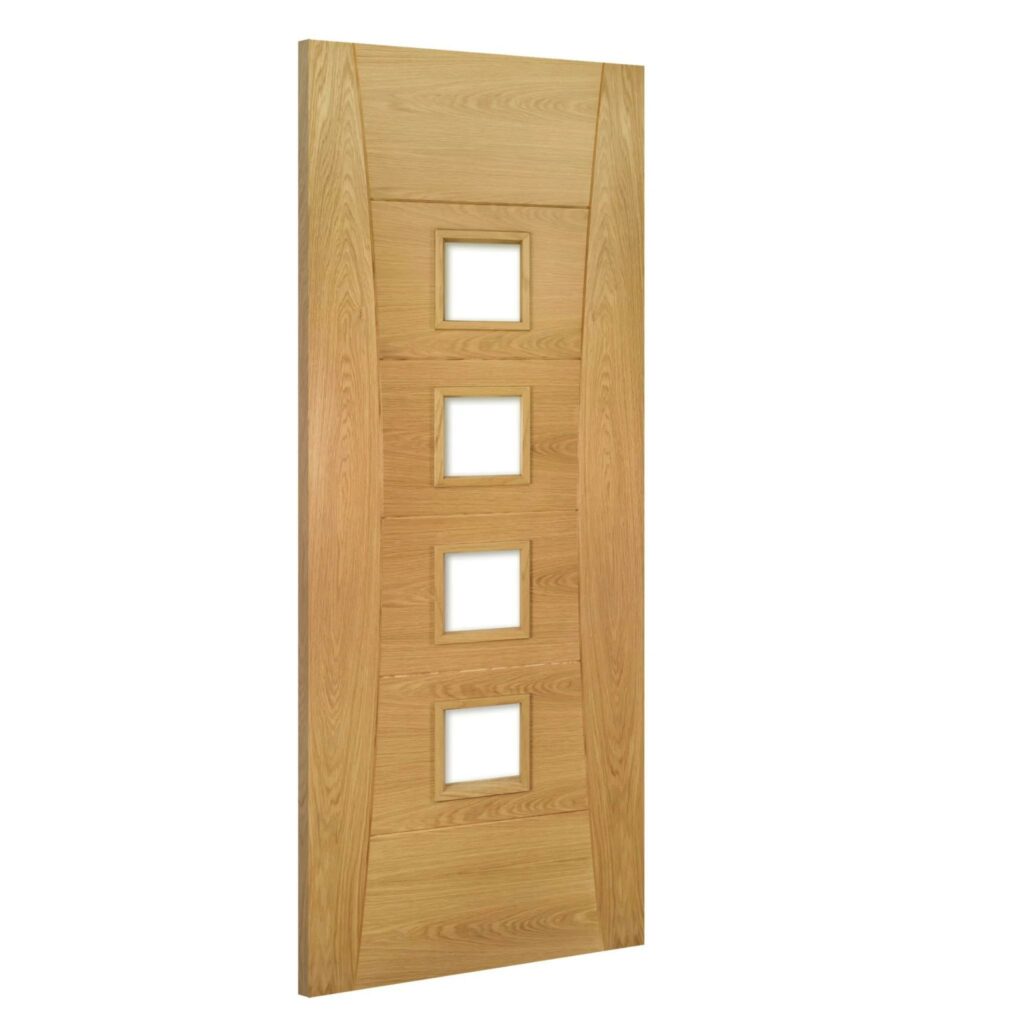 Pamplona glazed interior oak fire door