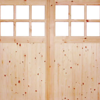 Redwood-Single-Glazed-Garage-Door-Pair
