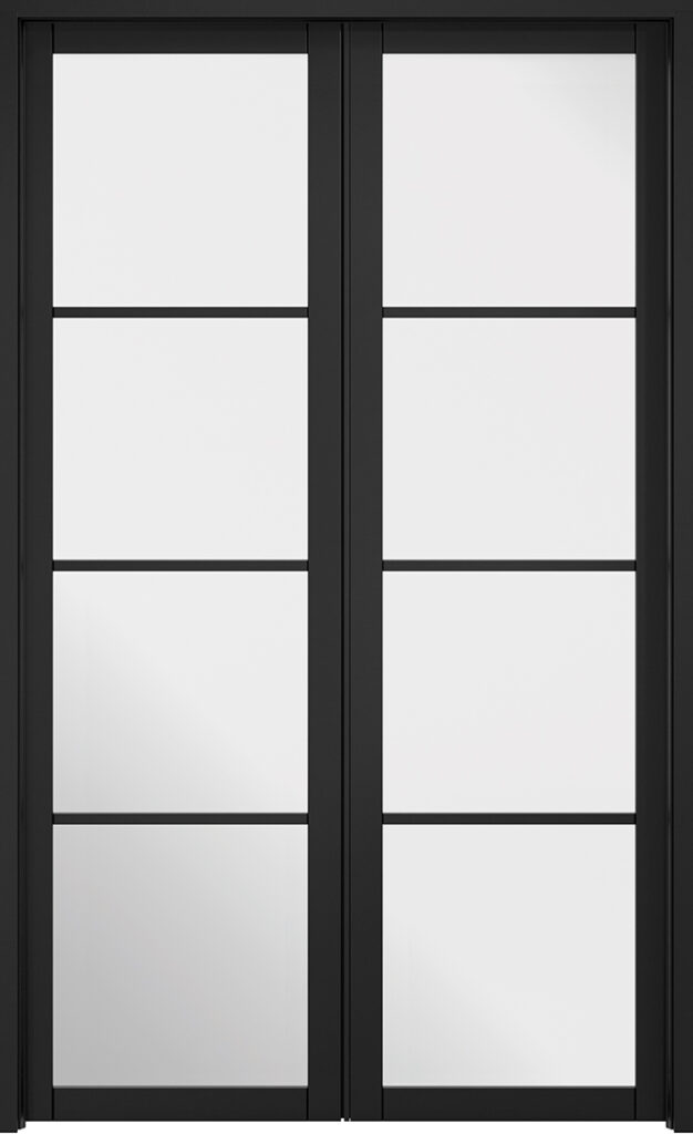 SOHO 4′ BLACK ROOM DIVIDER Crown Doors