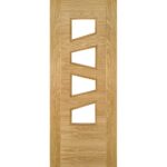 Seville 4Ls glazed interior oak door