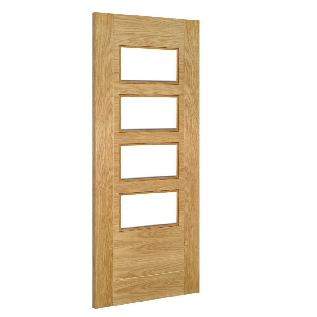 Seville 4L glazed interior oak door
