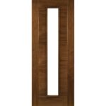Seville glazed interior walnut fire door
