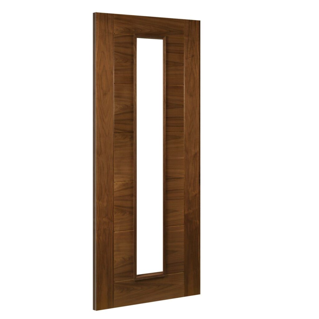 Seville glazed interior walnut door