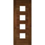 Valencia glazed interior walnut door