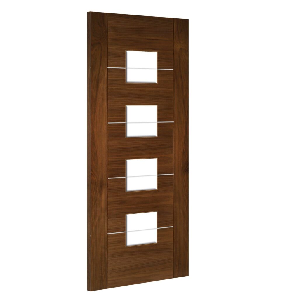 Valencia glazed interior walnut door