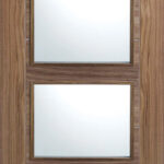 WALNUT VANCOUVER 4L CLR GLAZED FIREDOOR