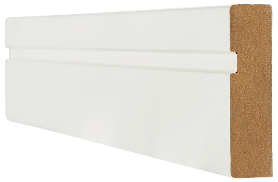 WHITE WRAPPED SINGLE GROOVE ARCHITRAVE (BOTH SIDES OF DOOR)