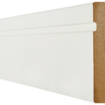 WHITE WRAPPED SINGLE GROOVE SKIRTING (4X3M LENGTHS)
