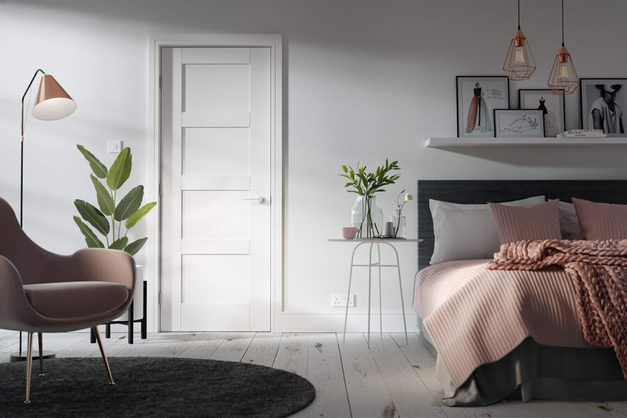 SHAKER 4 PANEL WHITE PRIMED FD30