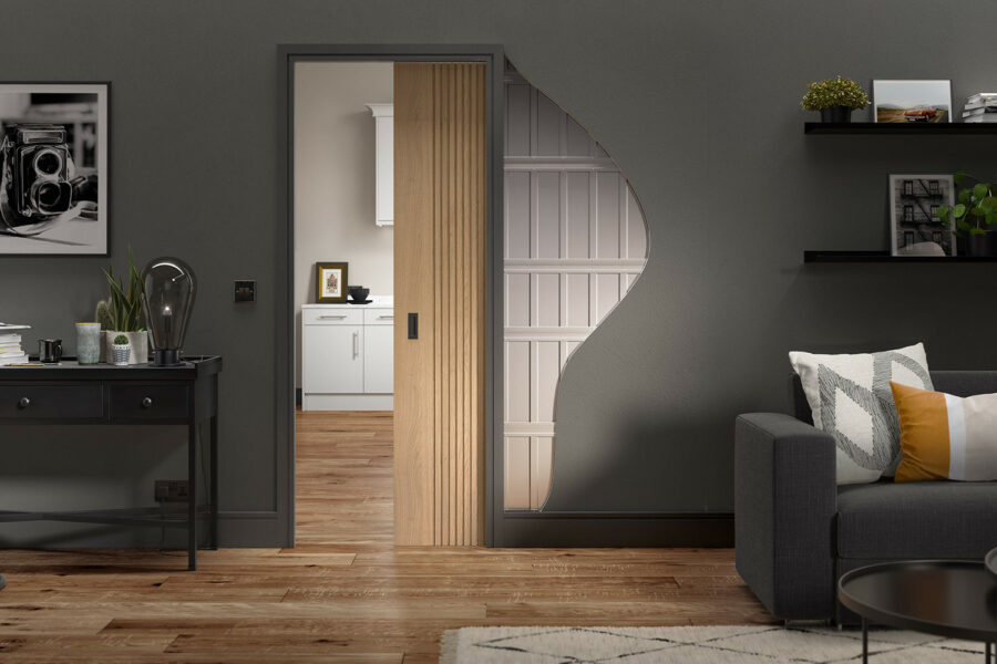 DOUBLE POCKET DOOR SYSTEM SET